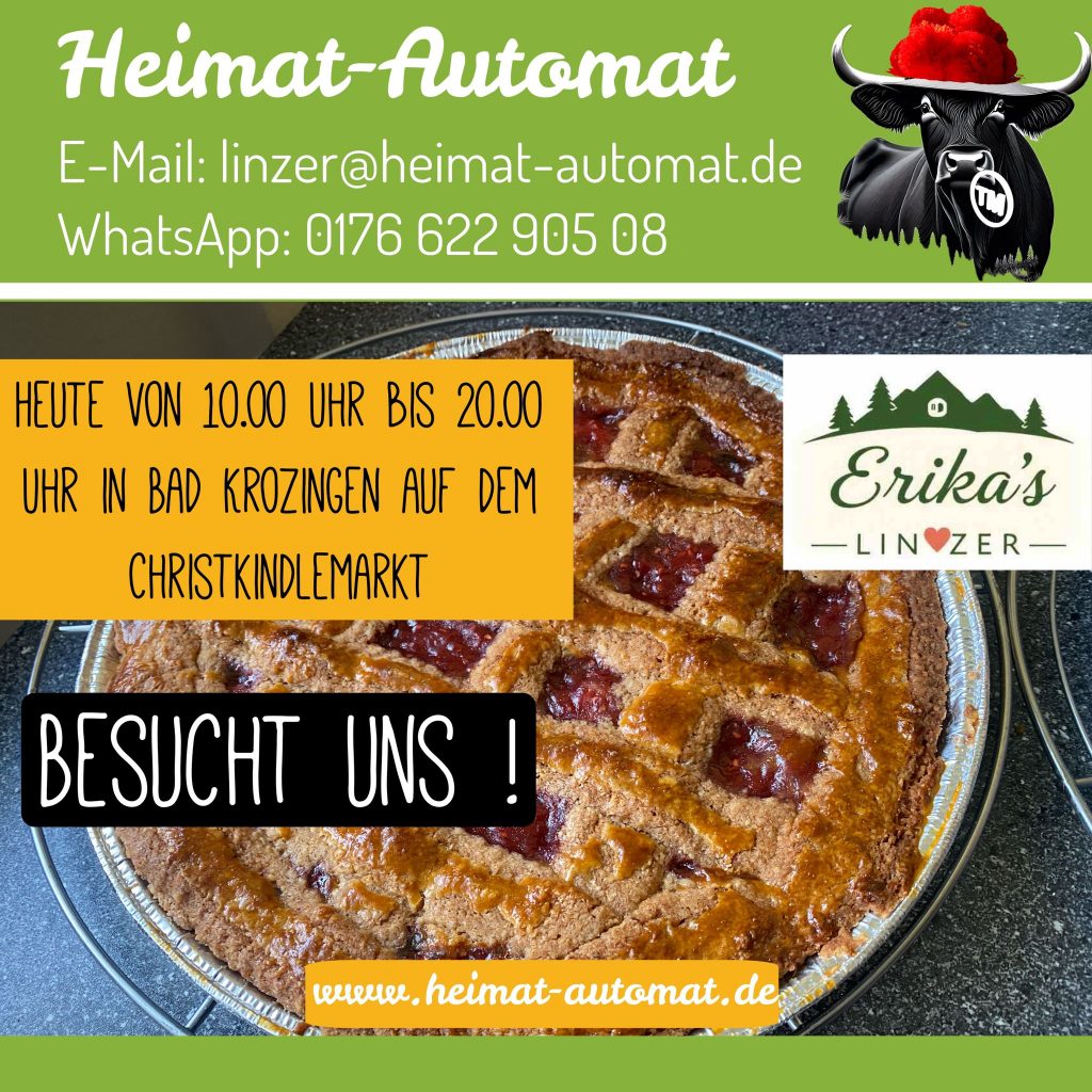 Linzertorte frisch auf dem Weihnachtsmarkt in Bad Krozingen von 10.00 Uhr - 20.00 Uhr